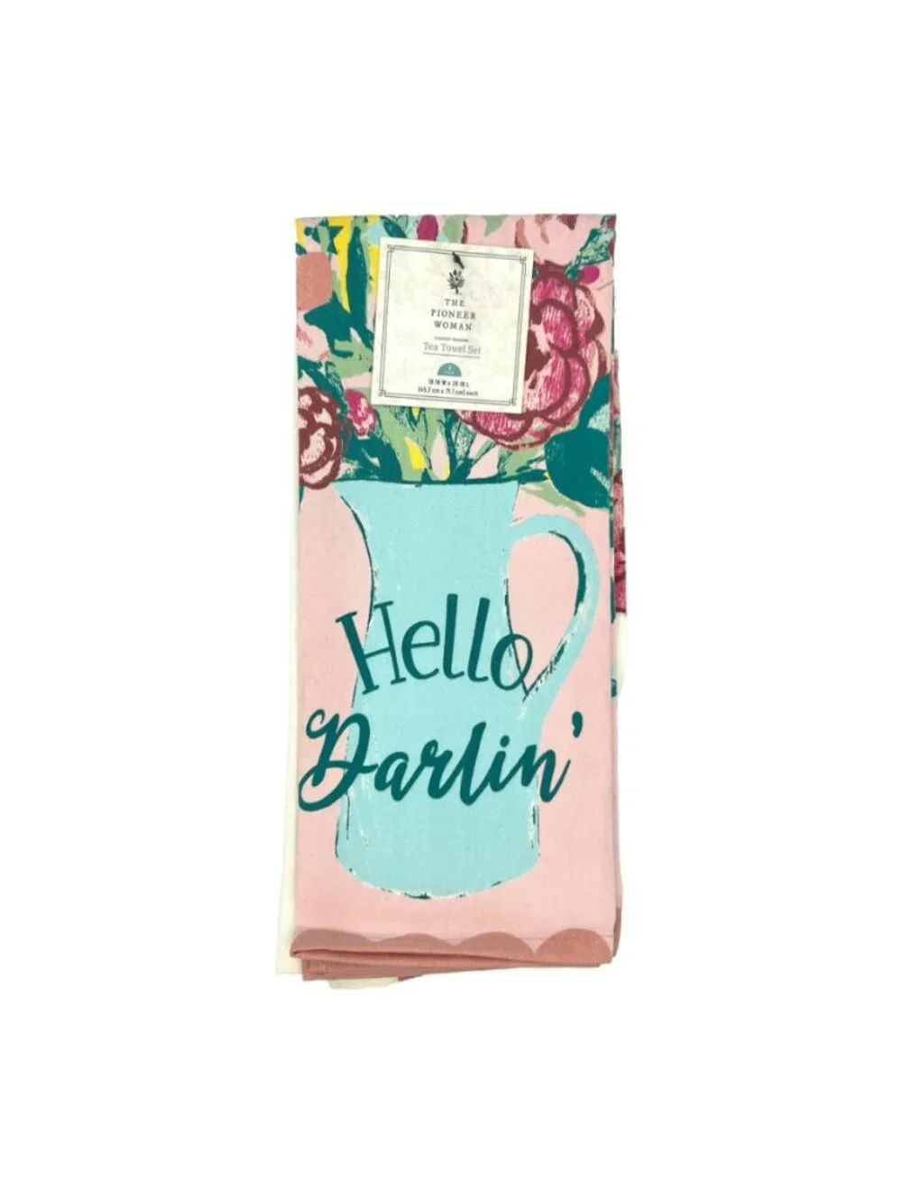 The Pioneer Woman Painted Meadow/White 2-Pack Ranch Floral Kitchen Towel Set